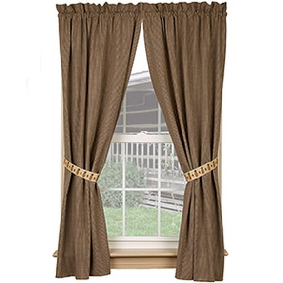 New Primitive Pineapple Curtain with Tiebacks - Picture 1 of 2